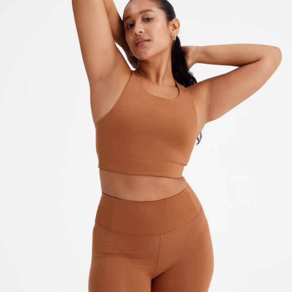 Girlfriend Collective SET | Milo Racerback Bra (M) & FLOAT Bike Short (M)